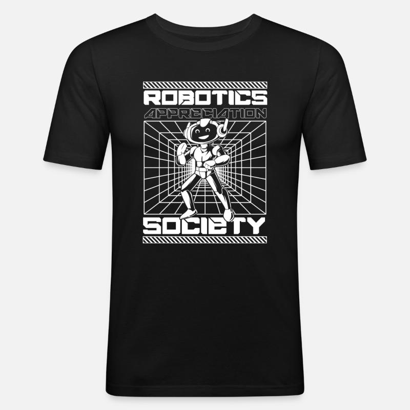 Robotics Ai Robot - Men's Slim Fit T-Shirt - black
