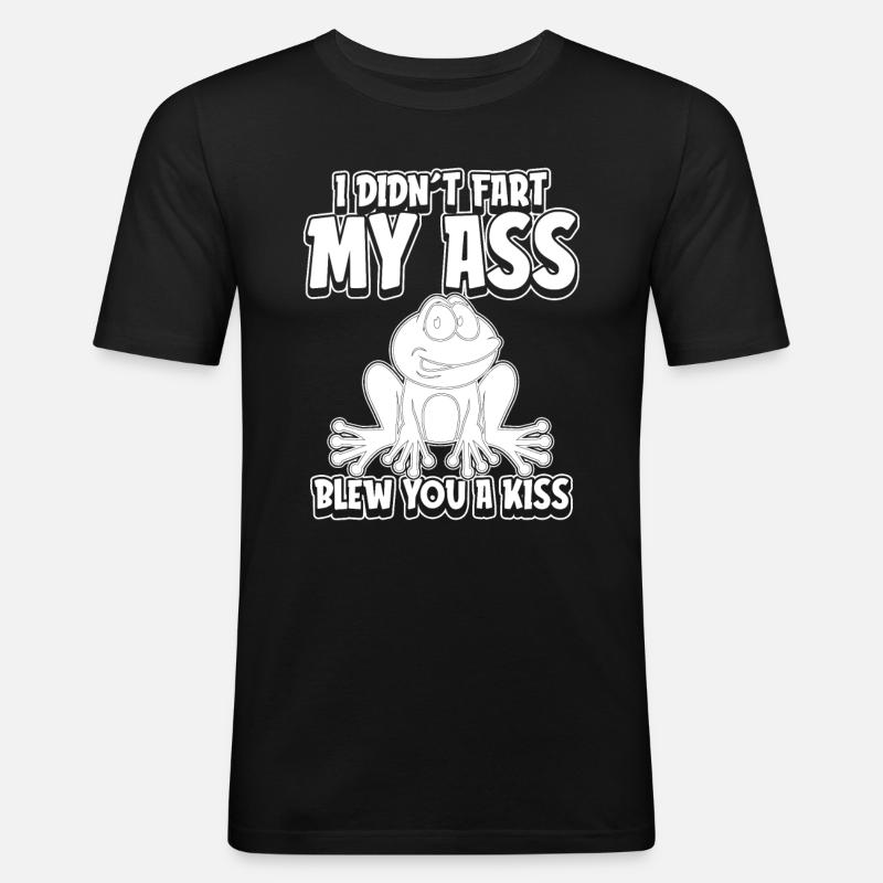 Frog Toad Humor - Men's Slim Fit T-Shirt - black