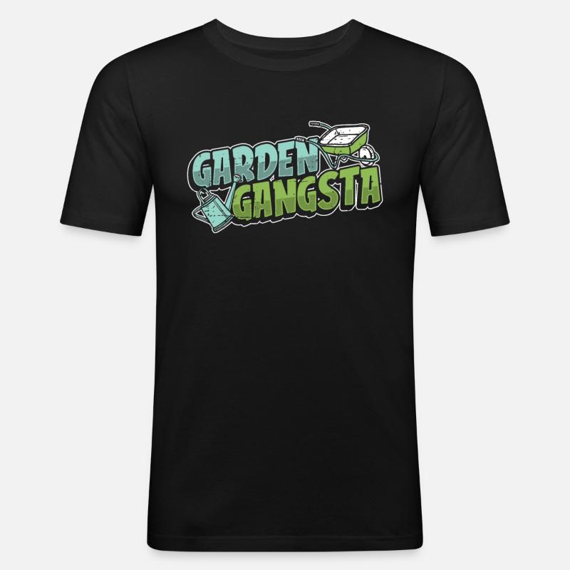 Hobbygärtner Garten - Männer Slim Fit T-Shirt - Schwarz