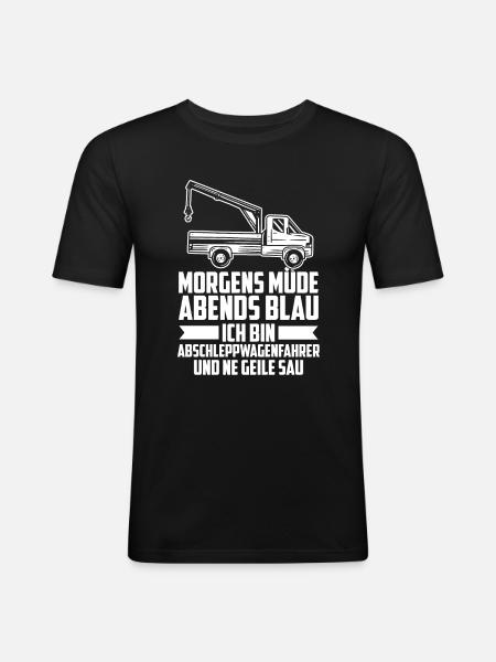 Abschleppdienst Abschlepper - Männer Slim Fit T-Shirt - Schwarz