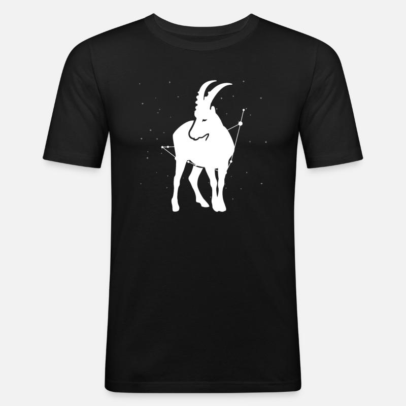 Sternzeichen Steinbock Symbol - Männer Slim Fit T-Shirt - Schwarz
