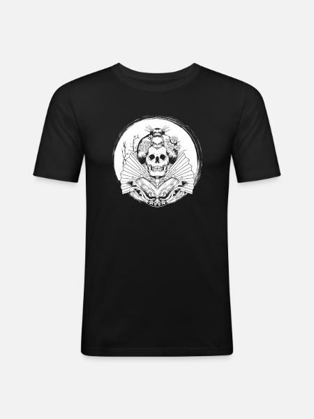 Geisha Skull - Men's Slim Fit T-Shirt - black