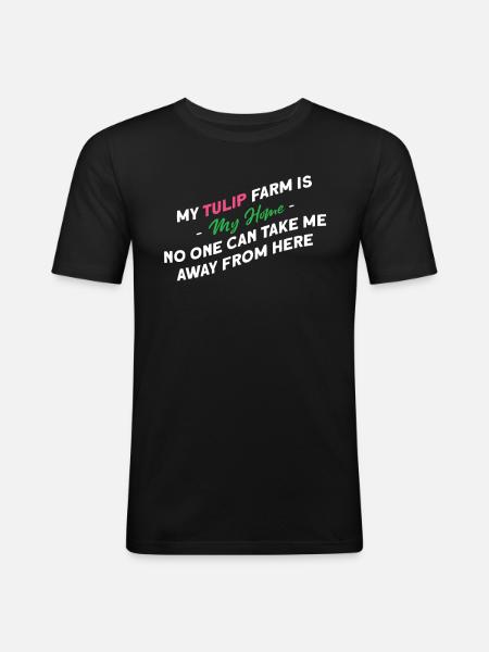 Tulips Farm Tulips - Men's Slim Fit T-Shirt - black