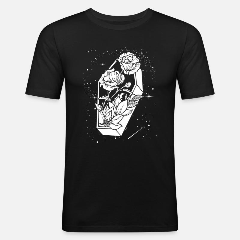 Gothic Sarg - Männer Slim Fit T-Shirt - Schwarz