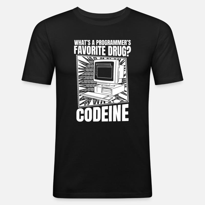 Entwickler Coder Programmierer Computer - Männer Slim Fit T-Shirt - Schwarz