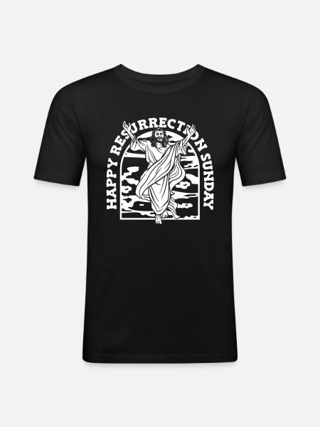 Christ Christianity Resurrection - Men's Slim Fit T-Shirt - black