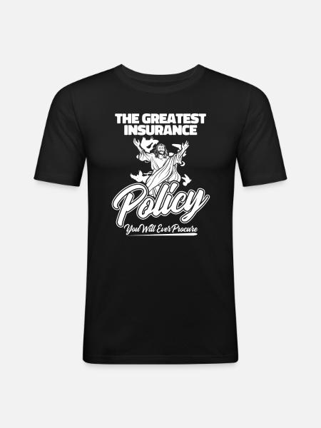 Christ Christianisme - T-shirt près du corps Homme - noir