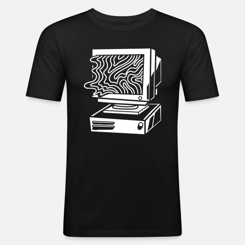 Developer Coder Programmer Computer - Men's Slim Fit T-Shirt - black