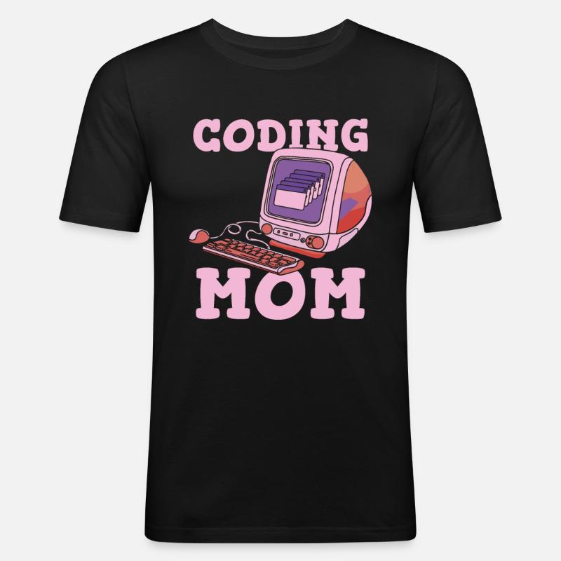 Développeur Coder Programmeur Mère - T-shirt près du corps Homme - noir