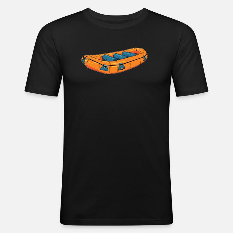 Rafting - Männer Slim Fit T-Shirt - Schwarz