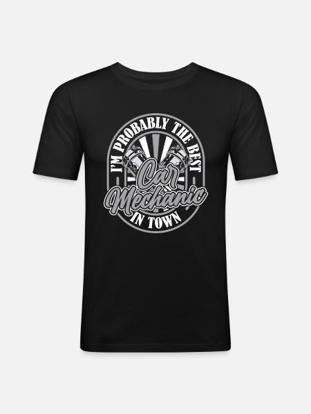 Car Mechanic - Men's Slim Fit T-Shirt - black