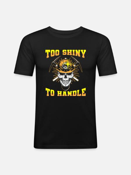 Engineer Skull Mining Engineer - Men's Slim Fit T-Shirt - black