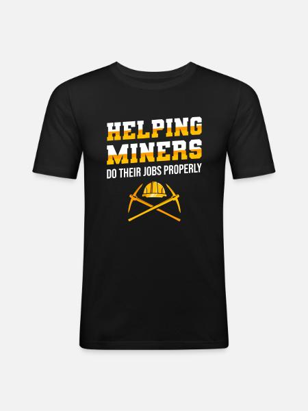 Engineer Lustig Mining Engineer - Men's Slim Fit T-Shirt - black