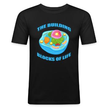 Biologie Biologe Cool Molekularbiologe - Männer Slim Fit T-Shirt - Schwarz - Vorne - Nik (191cm)