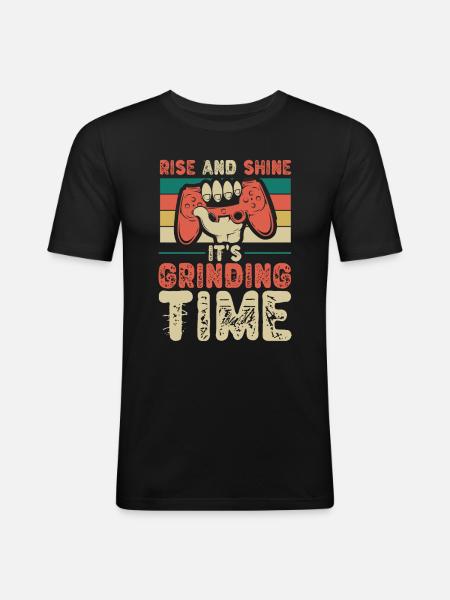 Gamer Gaming Scheinen - Männer Slim Fit T-Shirt - Schwarz