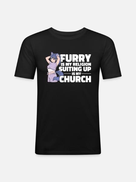 Furry Fandom Fursuits Cool - T-shirt près du corps Homme - noir