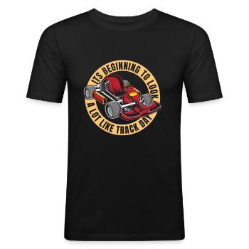 Go Kart Kartfahren Kartfahrer Witzig - Männer Slim Fit T-Shirt - Schwarz - Vorne - Nik (191cm)
