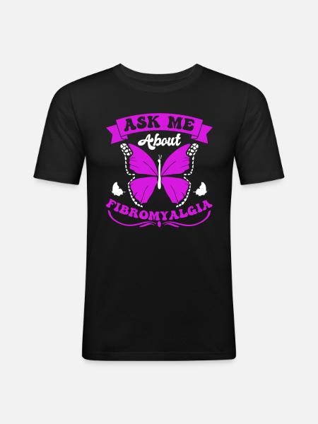 Fibromyalgia rheumatism butterfly - Men's Slim Fit T-Shirt - black