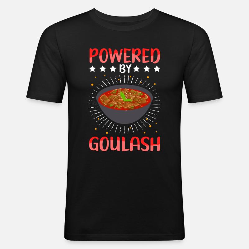 Gulasch Ungarische Gulaschsuppe Geschenk - Männer Slim Fit T-Shirt - Schwarz