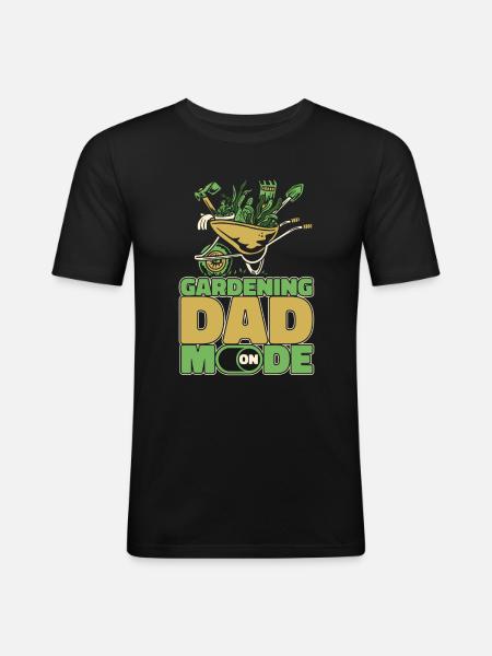 Hobbygärtner Garten Vater Gärtnerischer Vater - Männer Slim Fit T-Shirt - Schwarz