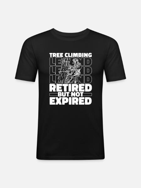 Arborist Retired arborist - Men's Slim Fit T-Shirt - black