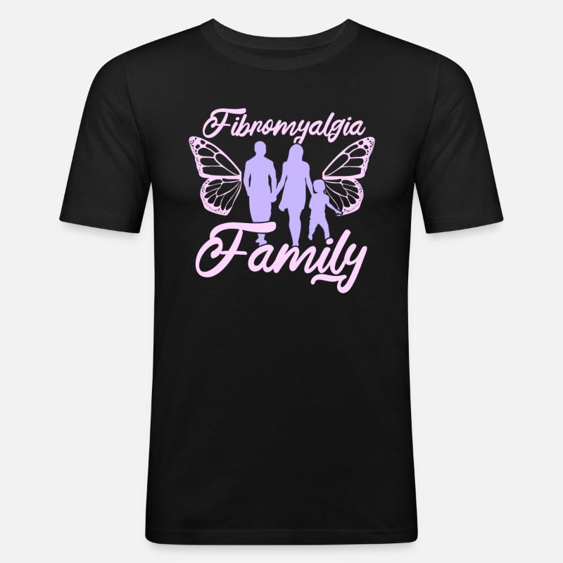 Fibromyalgie Rheuma - Männer Slim Fit T-Shirt - Schwarz
