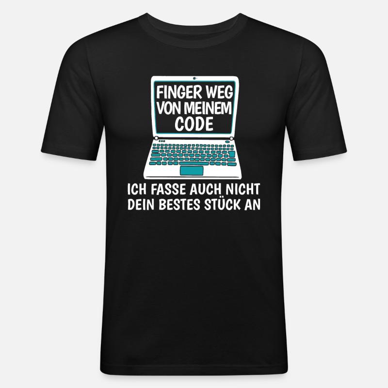Entwickler Coder Programmierer Lustig - Männer Slim Fit T-Shirt - Schwarz
