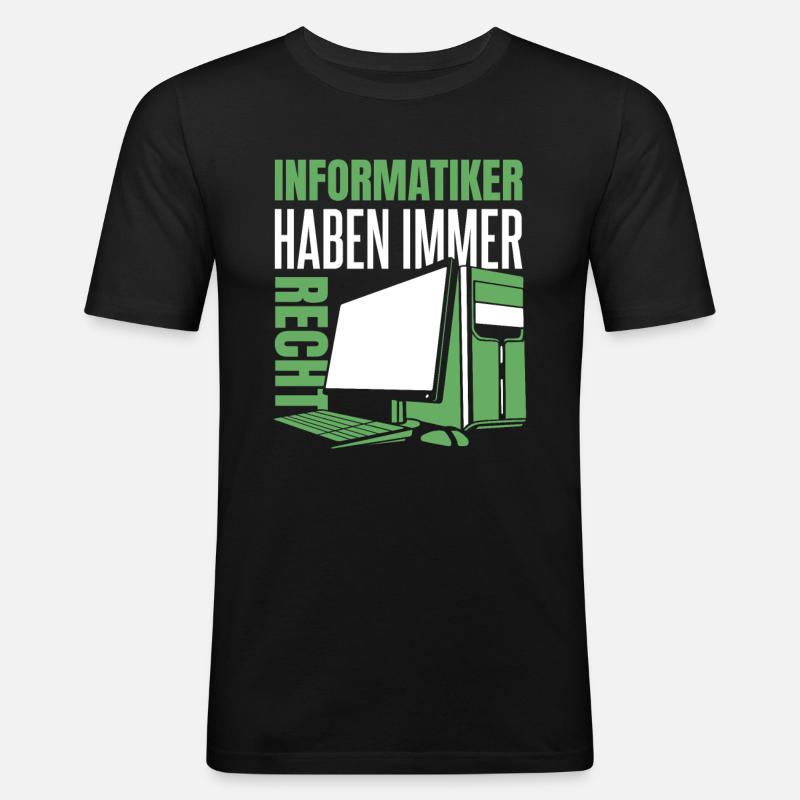 Entwickler Coder Programmierer Computer - Männer Slim Fit T-Shirt - Schwarz