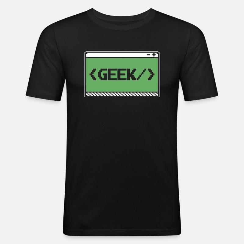 Développeur Coder Programmeur Geek - T-shirt près du corps Homme - noir