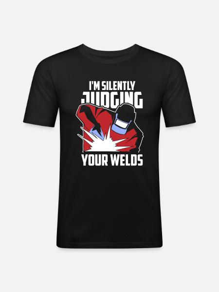 Welder Locksmith Humor - Men's Slim Fit T-Shirt - black