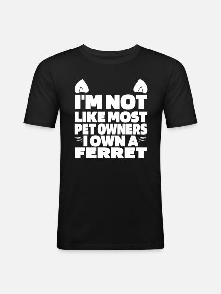 Ferret polecat - Men's Slim Fit T-Shirt - black