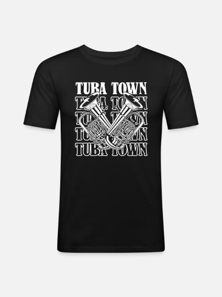 Fanfare procession tuba - Men's Slim Fit T-Shirt - black