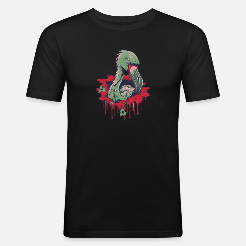 Zombie Halloween Cool - Männer Slim Fit T-Shirt - Schwarz