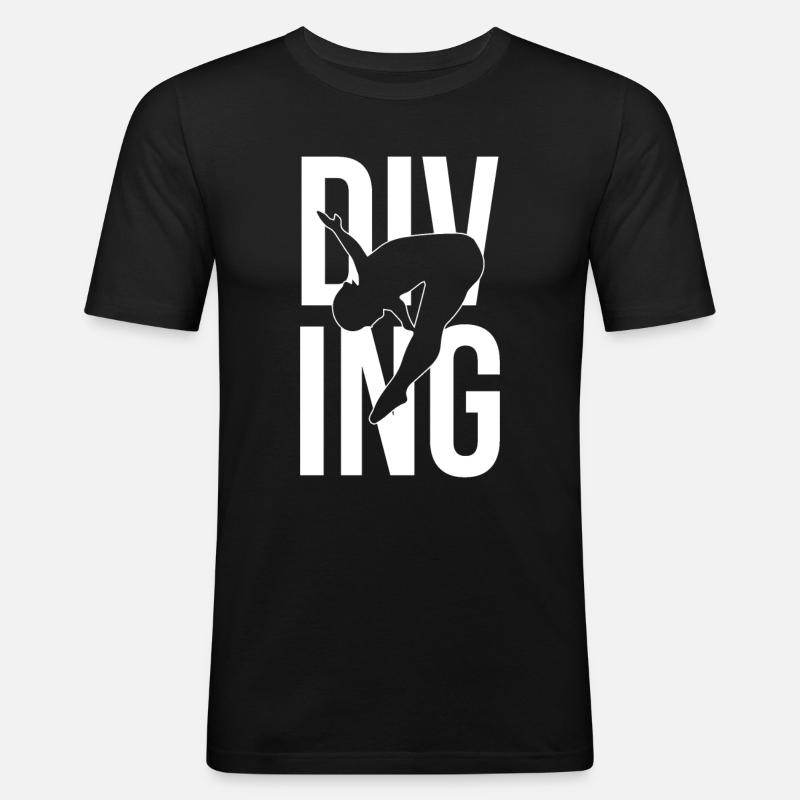 Turmspringen Turmspringer - Männer Slim Fit T-Shirt - Schwarz