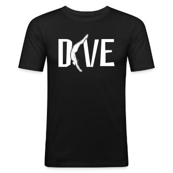 Diving Divers - Men's Slim Fit T-Shirt - black - Front - Nik (191cm)