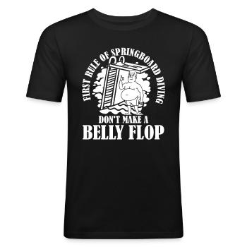 Turmspringen Turmspringer Witzig - Männer Slim Fit T-Shirt - Schwarz - Vorne - Nik (191cm)