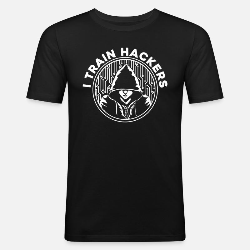 Entwickler Coder Programmierer Hacker - Männer Slim Fit T-Shirt - Schwarz