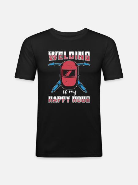 Welder Locksmith Happy Hour - Men's Slim Fit T-Shirt - black