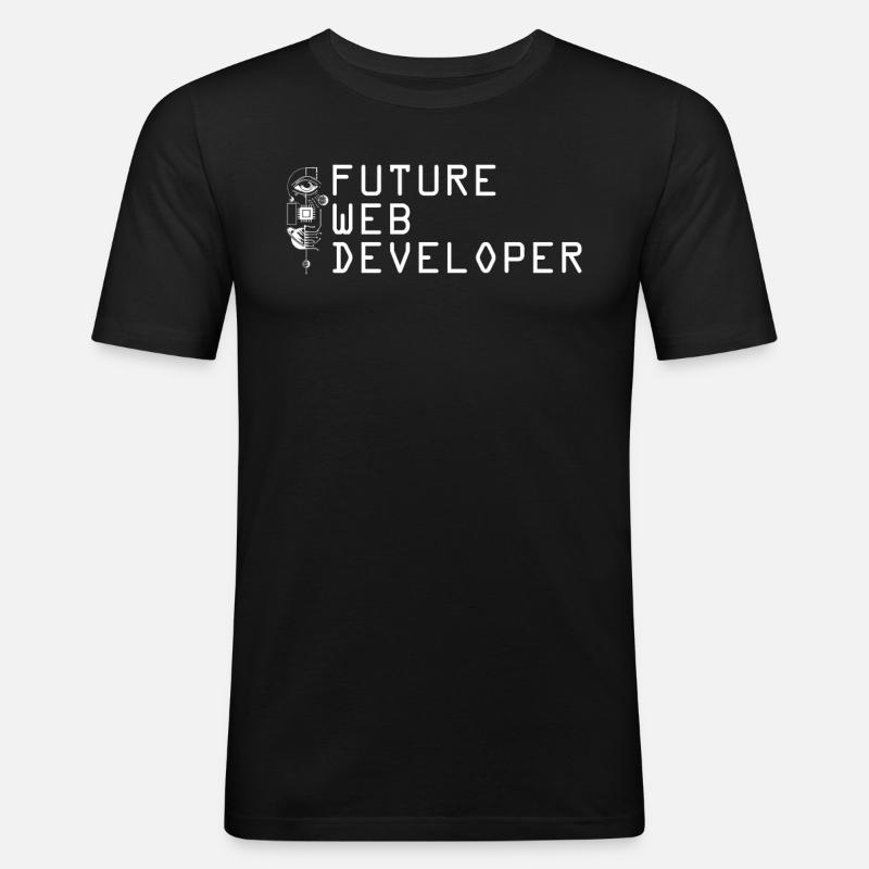 Web Entwickler Webdeveloper Zukunft - Männer Slim Fit T-Shirt - Schwarz