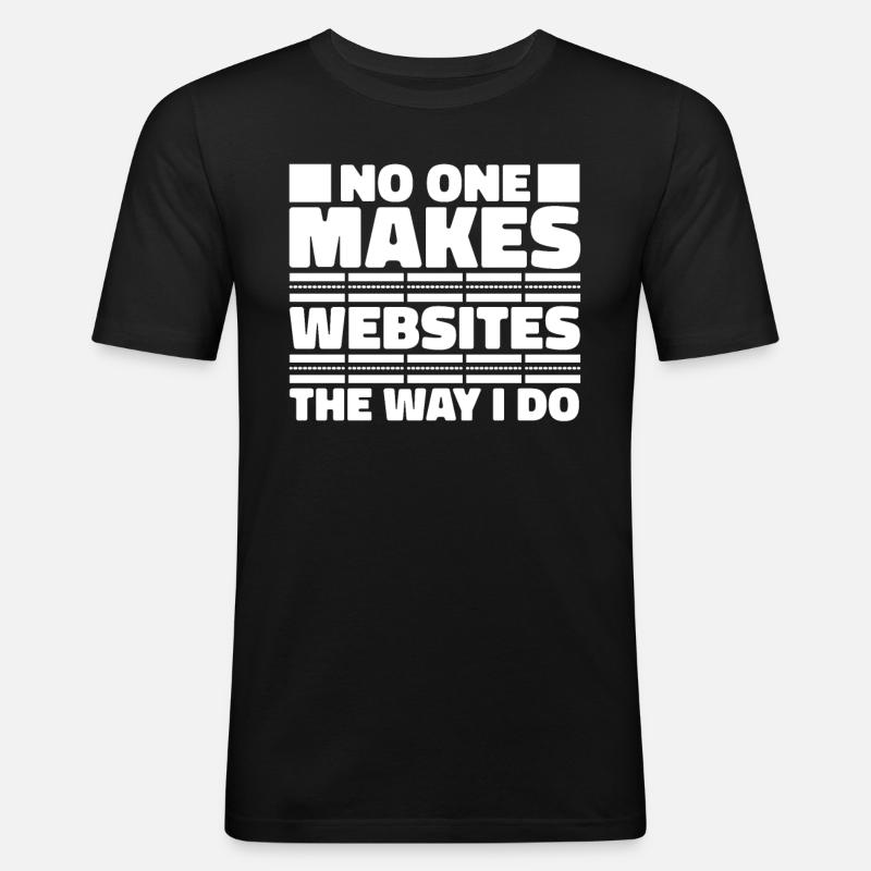 Web Developer Web Developer Funny - Men's Slim Fit T-Shirt - black