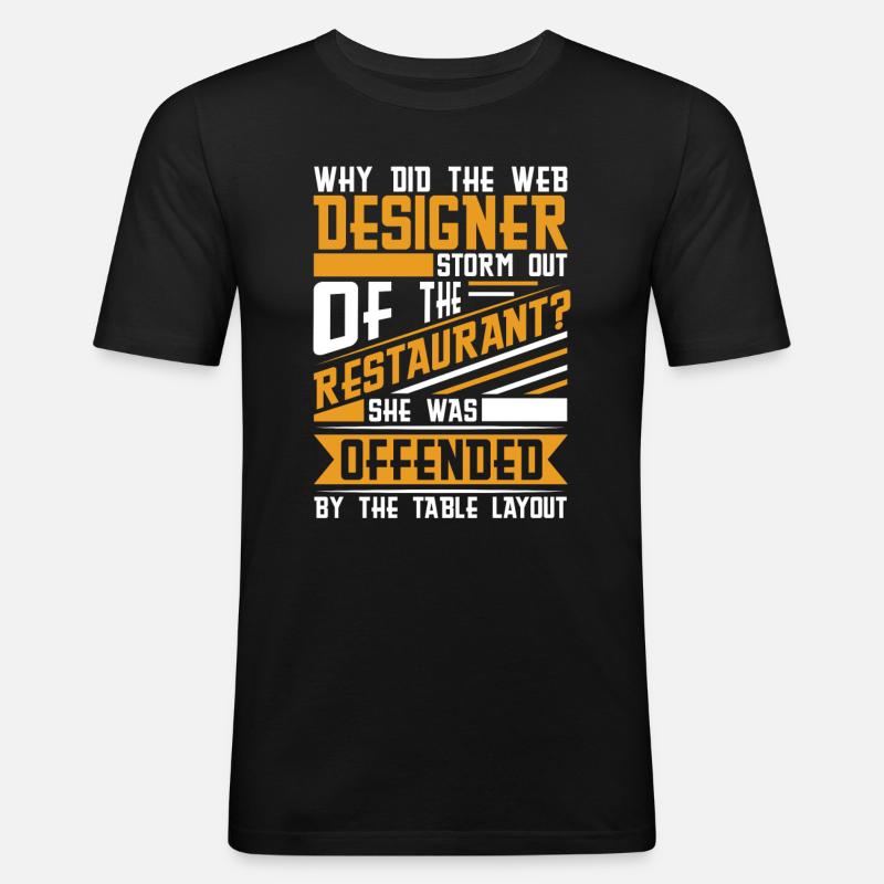 Web Entwickler Webdeveloper Witzig - Männer Slim Fit T-Shirt - Schwarz