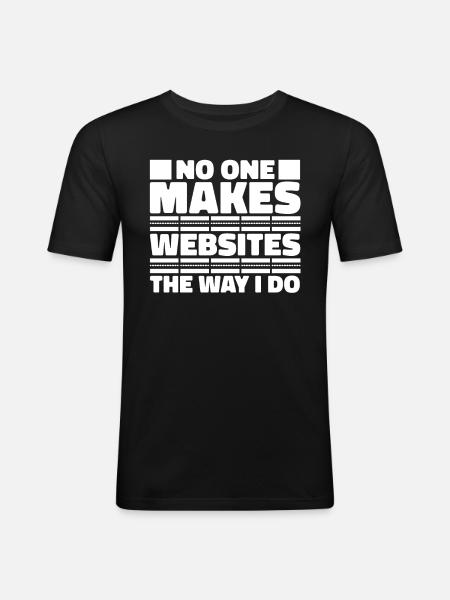 Web Developer Web Developer Funny - Men's Slim Fit T-Shirt - black