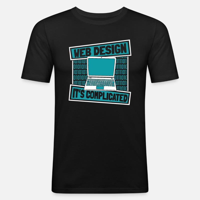 Web Entwickler Webdeveloper Lustig - Männer Slim Fit T-Shirt - Schwarz