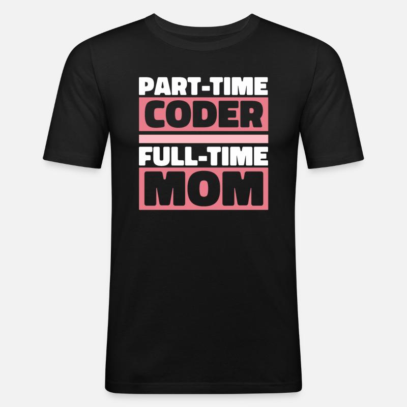 Développeur Coder Programmeur Mère - T-shirt près du corps Homme - noir