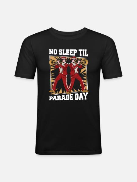 marching band, trombone, parade - Men's Slim Fit T-Shirt - black