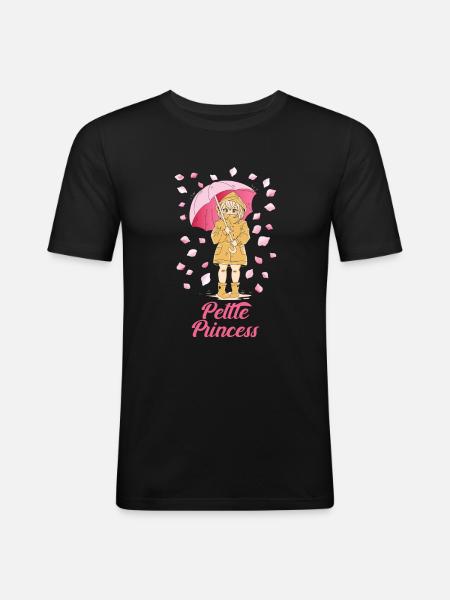 Roses Cute - Men's Slim Fit T-Shirt - black