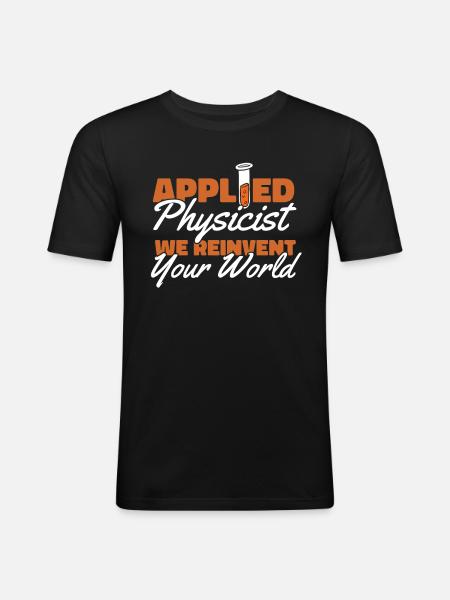 Physics Physique Cool Applied Physics - Men's Slim Fit T-Shirt - black