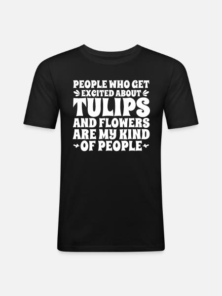 Tulips Tulips - Men's Slim Fit T-Shirt - black