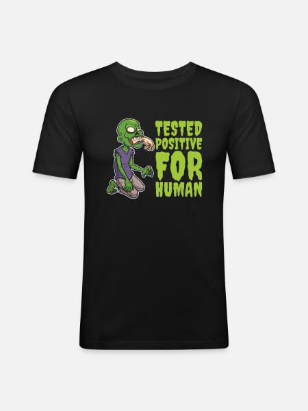 Zombie Halloween Cool - Men's Slim Fit T-Shirt - black