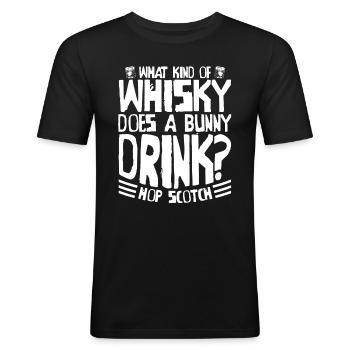 Whisky Whiskey - Männer Slim Fit T-Shirt - Schwarz - Vorne - Nik (191cm)
